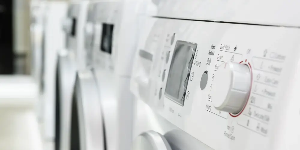 Washing machines in a laundromat
