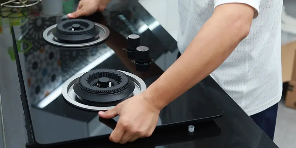 Installing a gas cooktop