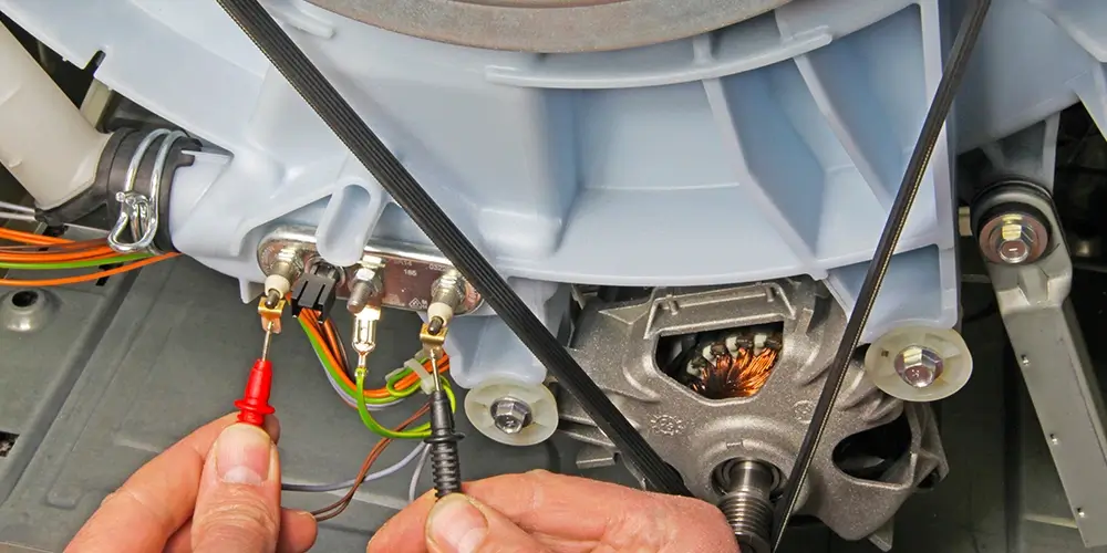 Checking a washer's connections
