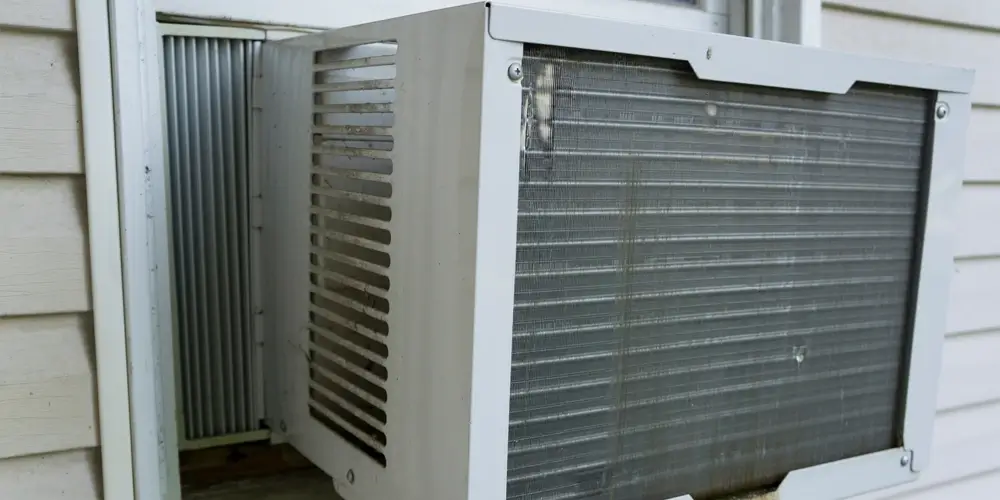 A window air conditioning unit